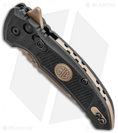 Hogue Sig Sauer X1 Microflip Drop Point Flipper Knife Black G10 (2.6" FDE) 4 Hogue Sig Sauer X1 Microflip Drop Point Flipper Knife Black G10 (2.6" FDE) - Image 2