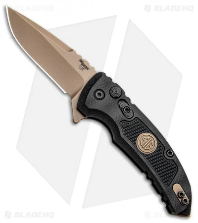 Hogue Sig Sauer X1 Microflip Drop Point Flipper Knife Black G10 (2.6" FDE) 3 Hogue Sig Sauer X1 Microflip Drop Point Flipper Knife Black G10 (2.6" FDE)