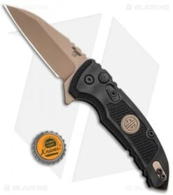 Hogue Sig Sauer X1 Microflip Wharncliffe Flipper Knife Black G-10 (2.6" FDE) -Sharp Blade Depot Hogue Sig Sauer X1 Microflip Wharncliffe Flipper Knife Black G 10 FDE BHQ 102932 kp jr bottlecap
