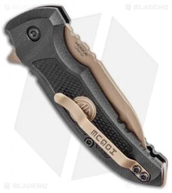 Hogue Sig Sauer X1 Microflip Wharncliffe Flipper Knife Black G-10 (2.6" FDE) -Sharp Blade Depot Hogue Sig Sauer X1 Microflip Wharncliffe Flipper Knife Black G 10 FDE BHQ 102932 kp jr side