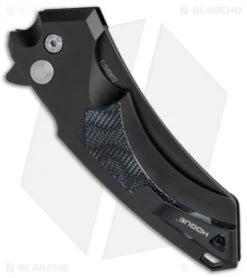 Hogue Knives X5 Wharncliffe Flipper Knife Black G-Mascus (4" Black) 34549 -Sharp Blade Depot Hogue X 5 Flip Blk G Masc Blk 34549 BHQ 51792 jr side