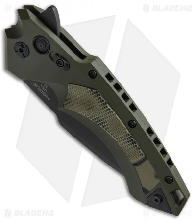 Hogue Knives X5 Tactical Flipper Knife OD Green G-Mascus (4" Black) 4 Hogue Knives X5 Tactical Flipper Knife OD Green G-Mascus (4" Black) - Image 2