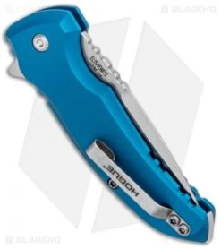Hogue X1 Microflip Flipper Knife Matte Blue Aluminum (2.6" Stonewash) 24178 -Sharp Blade Depot Hogue X1 Microflip Matte Blue Aluminum SW 24178 EXLRSR BHQ 95491 jr side