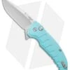 Hogue X1 Microflip Flipper Knife Matte Aquamarine (2.6" Stonewash) 24173 2 Hogue X1 Microflip Flipper Knife Matte Aquamarine (2.6" Stonewash) 24173 -Sharp Blade Depot Hogue X1 Microflip Plunge Matte Aqua Blue SW HO24173 BHQ 73372 jr