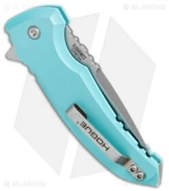 Hogue X1 Microflip Flipper Knife Matte Aquamarine (2.6" Stonewash) 24173 8 Hogue X1 Microflip Flipper Knife Matte Aquamarine (2.6" Stonewash) 24173 -Sharp Blade Depot Hogue X1 Microflip Plunge Matte Aqua Blue SW HO24173 BHQ 73372 jr side