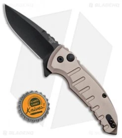 Hogue X1 Microflip Flipper Knife Matte Flat Dark Earth (2.6" Black) 24177 -Sharp Blade Depot Hogue X1 Microflip Plunge Matte Flat Dark Earth Black HO24177 BHQ 73364 jr bottlecap