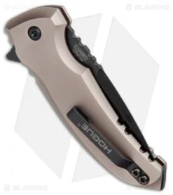 Hogue X1 Microflip Flipper Knife Matte Flat Dark Earth (2.6" Black) 24177 -Sharp Blade Depot Hogue X1 Microflip Plunge Matte Flat Dark Earth Black HO24177 BHQ 73364 jr side