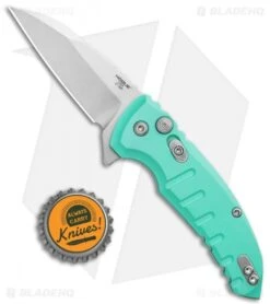 Hogue X1 Microflip Wharncliffe Flipper Knife Matte Aqua (2.6" SW) 24163 -Sharp Blade Depot Hogue X1 Microflip Wharncliffe Flipper Matte Aqua SW BHQ 82724 jr bottlecap