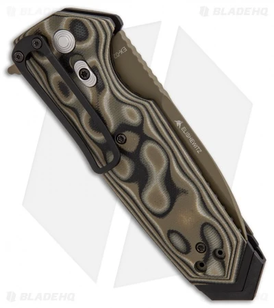 Hogue Sig Sauer EX-02 Spear Point Flipper Knife Green G-Mascus (3.75" FDE) 4 Hogue Sig Sauer EX-02 Spear Point Flipper Knife Green G-Mascus (3.75" FDE) - Image 2