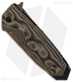 Hogue Sig Sauer EX-02 Spear Point Flipper Knife Green G-Mascus (3.75" FDE) 8 Hogue Sig Sauer EX-02 Spear Point Flipper Knife Green G-Mascus (3.75" FDE) -Sharp Blade Depot Sig Ex 02 Sig Folder Spear BHQ 82358 er spine