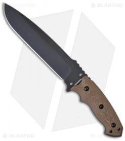 Hogue Knives EX-F01 Large Tactical Fixed Blade Knife Tan G10 (7" Plain) 35157