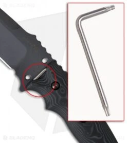 Wilson Tactical/Hogue Knives Star-Light Tactical Fighter Knife (7" Black) -Sharp Blade Depot hogue drop point blade black 35179 detail 2