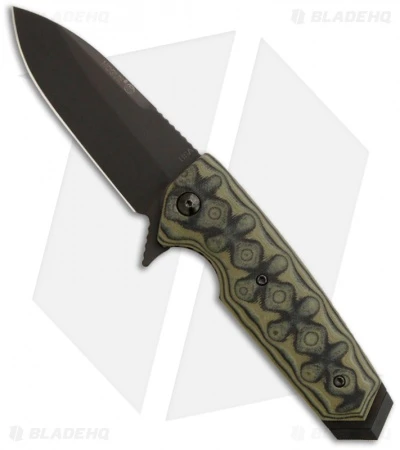 Hogue Knives EX02 Knife Spear Point Flipper Green G-Mascus (3.375" Black) 34238 3 Hogue Knives EX02 Knife Spear Point Flipper Green G-Mascus (3.375" Black) 34238