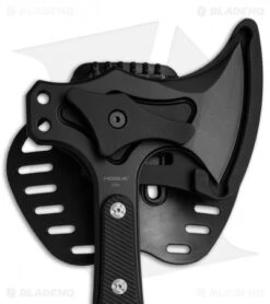 Hogue Knives 14" EX-T01 Tomahawk Axe Black G-10 6 Hogue Knives 14" EX-T01 Tomahawk Axe Black G-10 -Sharp Blade Depot hogue knives 14in ex t01 tomahawk axe black 35779 ex t01 BHQ 37158 er sheath closeup